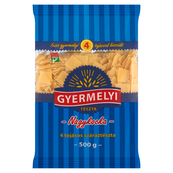 GYERMELYI TÉSZTA 4TOJ.NAGYKOCKA 500G