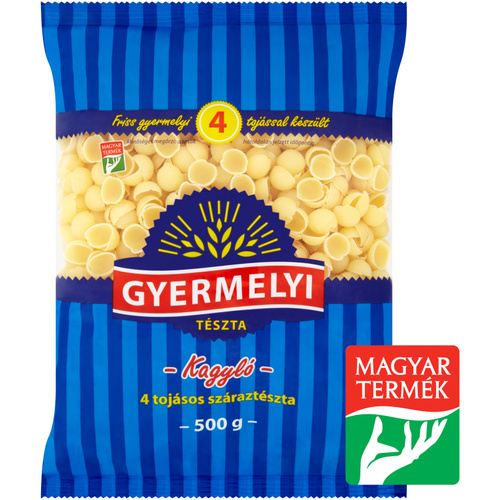 GYERMELYI TÉSZTA 4TOJ. KAGYLÓ 500G