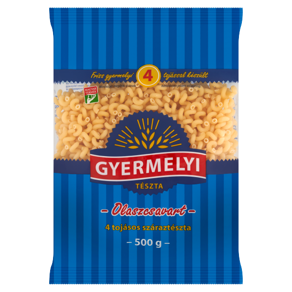 GYERMELYI TÉSZTA 4TOJ.OLASZ CSAVART 500G