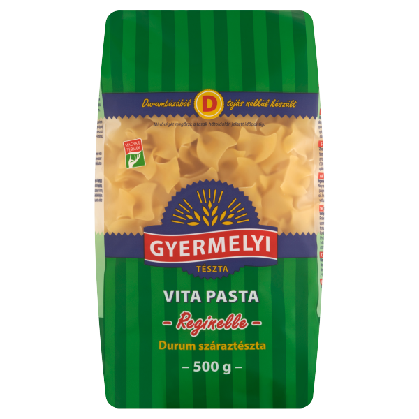 GYERMELYI VITA PASTA DURUM TÉSZTA FODROS KOCKA 500G
