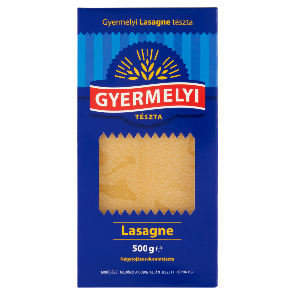 GYERMELYI 4TOJ. DURUM LASAGNE 500G