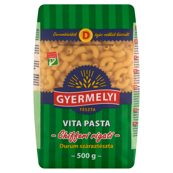 GYERMELYI VITA PASTA DURUM TÉSZTA SZARVACSKA 500G