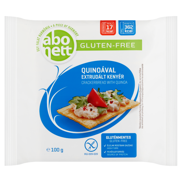 Abonett extrudált kenyér gluténmentes Quinoával 100g /12/