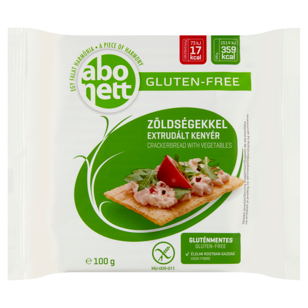 Abonett extrudált kenyér zöldséges gluténm.100g