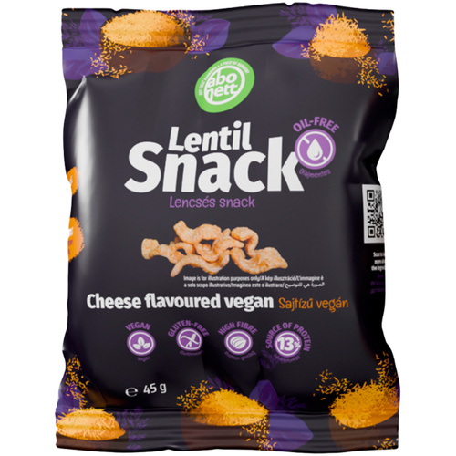 Abonett Lencsés Snack Vegán Sajtos 45g