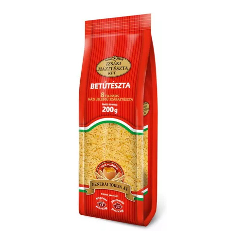 Izsáki 8toj. Betűtészta 200g