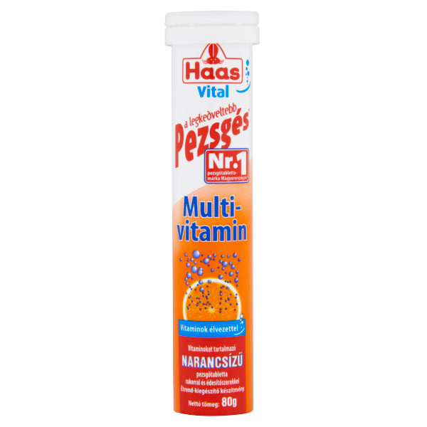 HAAS Pezsgőtabletta Limitált Multivit 80g