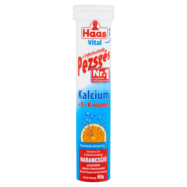 Haas pezsgőtabletta limitált Kalc+D+K 80g