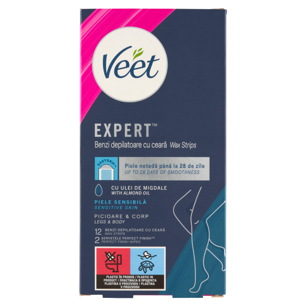 Veet Expert h.gy. szalagok érz.bőr 12db