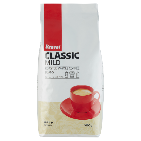 Bravos Classic Mild Szemes kávé 1kg /12/