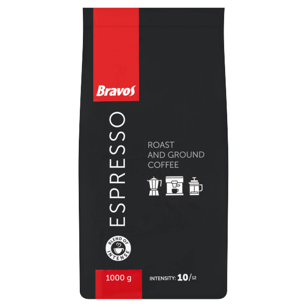 Bravos Espresso őrölt vak. kávé 1kg /10/