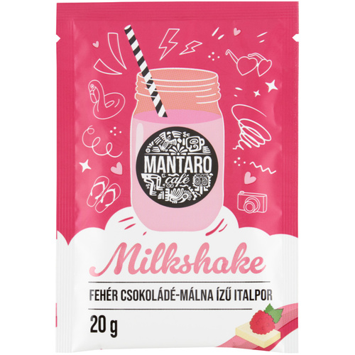 Mantaro Milkshake Fehér csoki-málna 20g