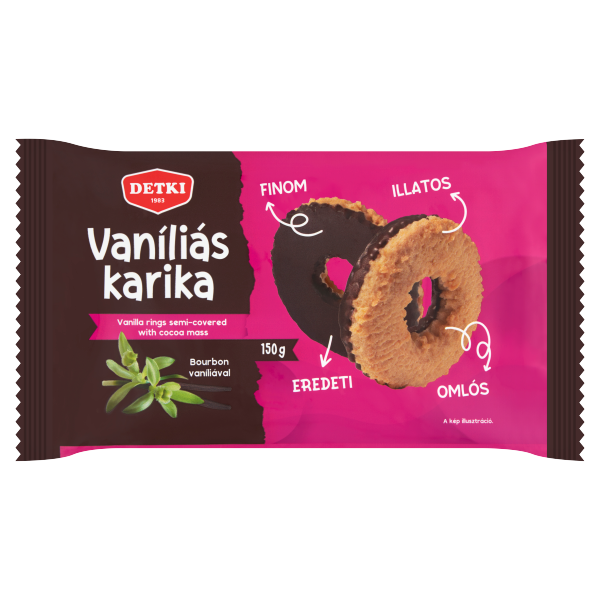 Detki vaníliás karika étbev.félig márt.150g
