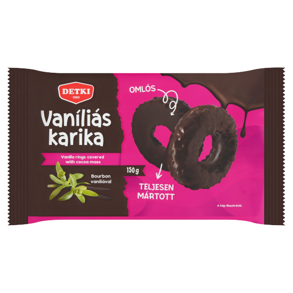 Detki Vaniliás karika telj.mártott 150g /13/