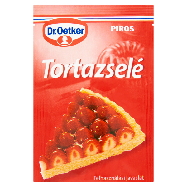 DR.OETKER TORTAZSELÉ PIROS 12G