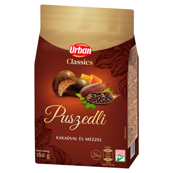Urbán kakaós mézes jellegű puszedli 180g
