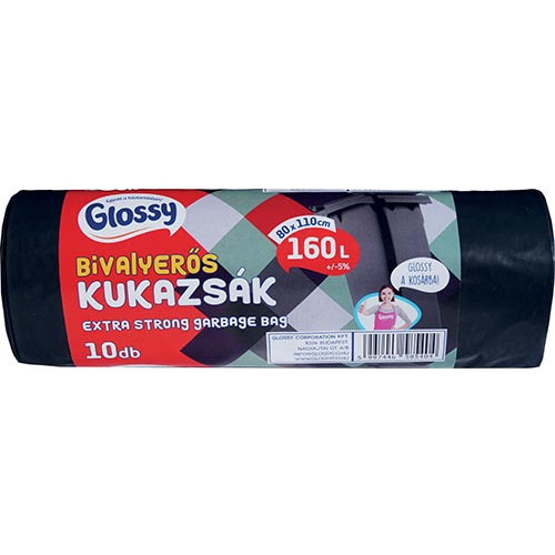 Glossy Bivalyerős kukazsák 160L