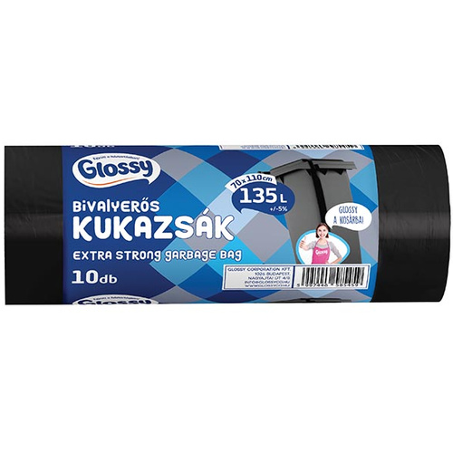 Glossy Bivalyerős kukazsák 135L