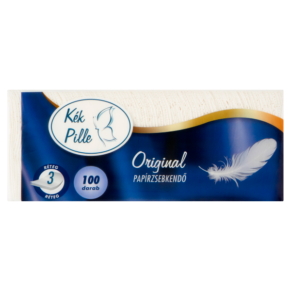 Papír Zsebkendő Kék Pille 3r 100 db