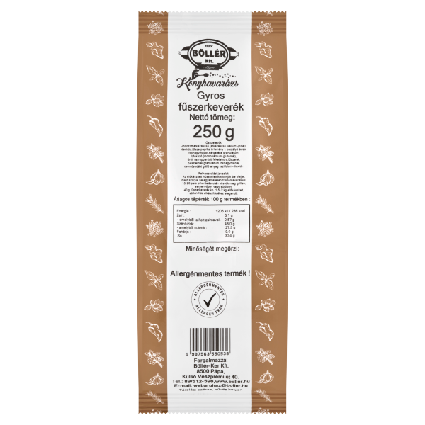 Böllér Gyros Fűszerkeverék 250 g