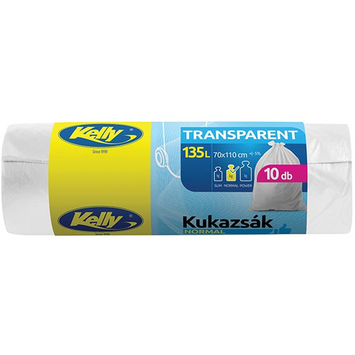 Kelly TRANSPARENT kukazsák 135 liter