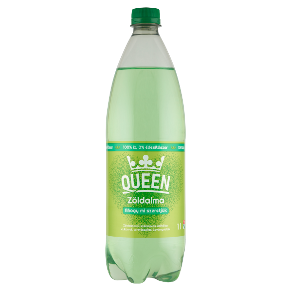 Queen Zöldalma Cukorral 1 L PET DRS