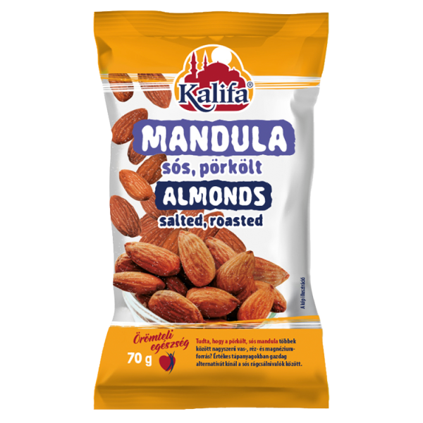 Kalifa mandula sós, pörkölt 70g