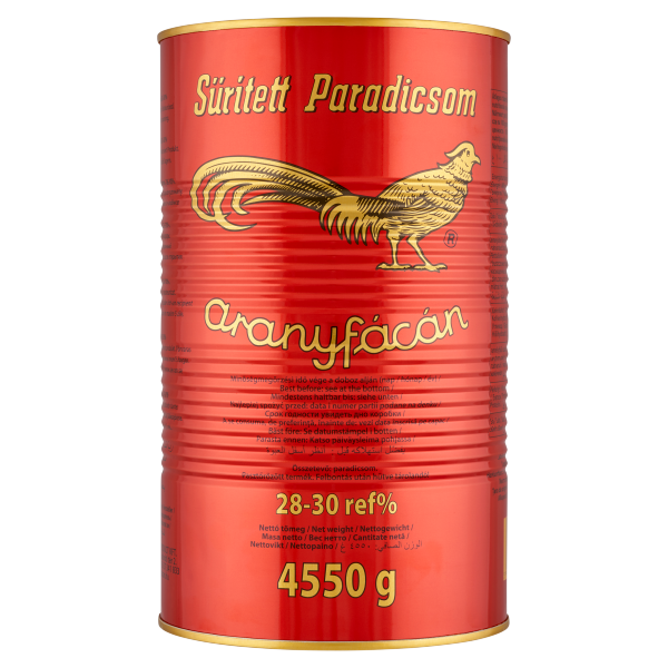 Aranyfácán sürített paradicsom 28-30 % 4550 g