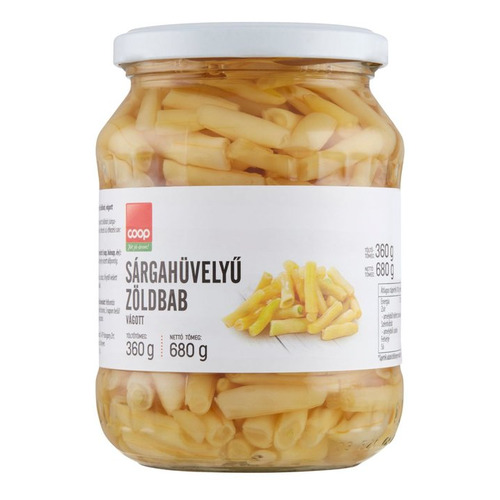 COOP SÁRGAHÜVELYŰ ZÖLDBAB 680G / 360G