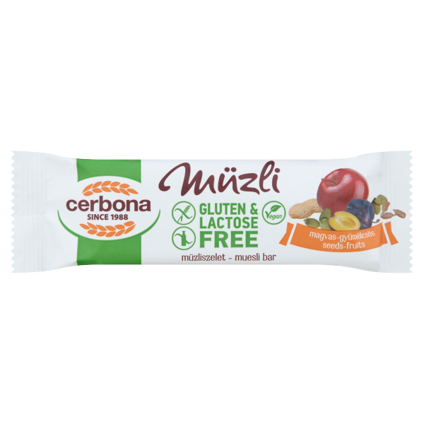 Cerbona GM magvas-gyümölcsös müzliszelet 35g/20/