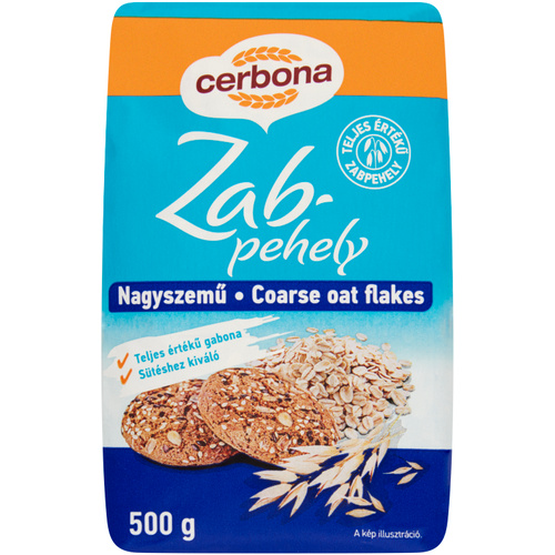 Cerbona zabpehely nagyszemű lapított 500g/10/