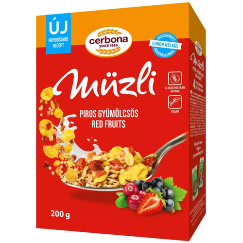 Cerbona müzli Piros gyüm. 200g HCN