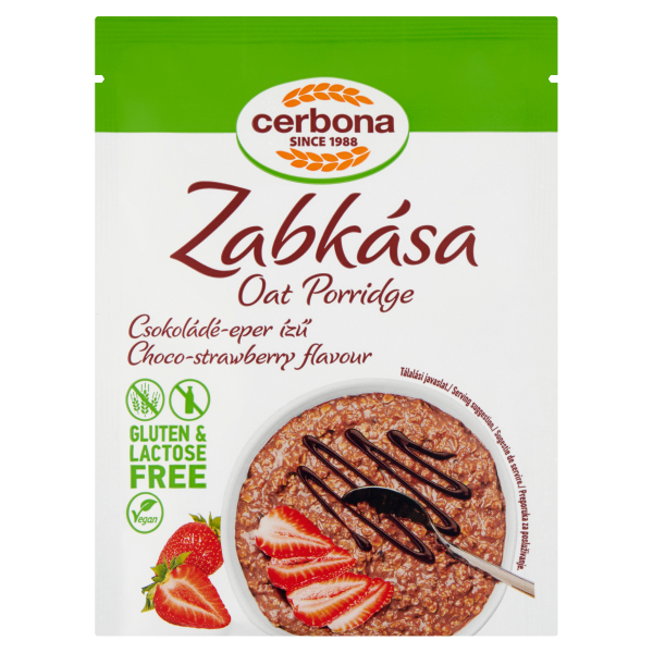 Cerbona Zabkása GM Csokoládé-eper gluténm., laktózm, 50g