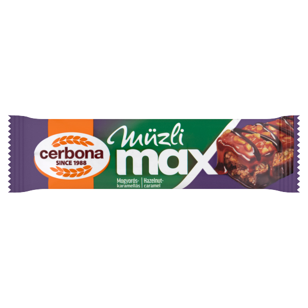 Cerbona Max mogyoró-karamell szelet 30g