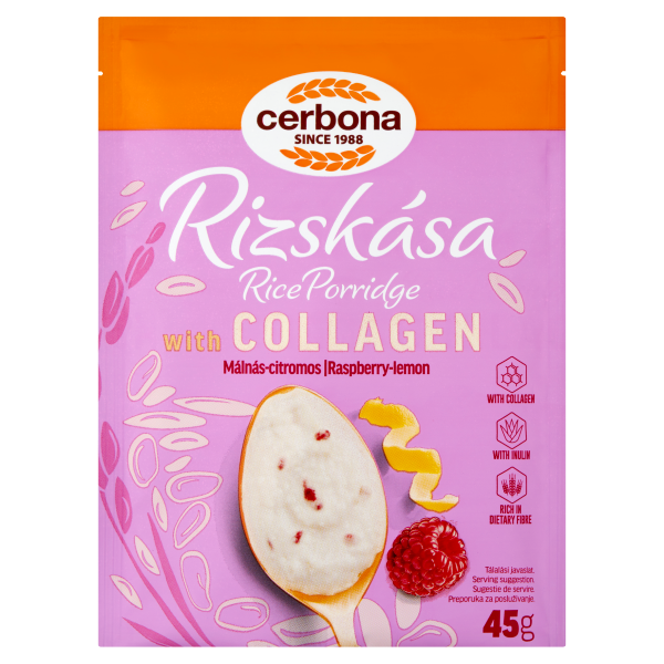 Cerbona málna-citrom rizskás.kollagén45g