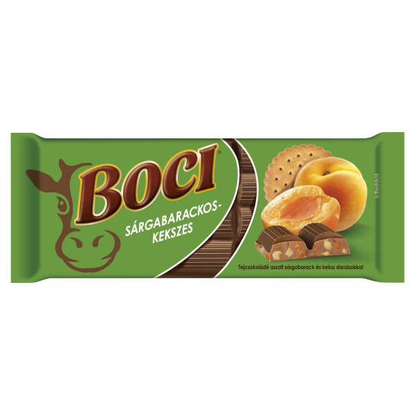 BOCI sárgabarackos-kekszes tejcsoki 90g