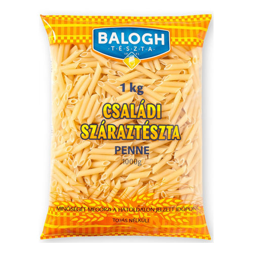 BALOGH Családi száraztészta 1kg Penne toj.nél.