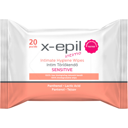 X-Epil Intimo Intim törlőkendő Sensítive 20db