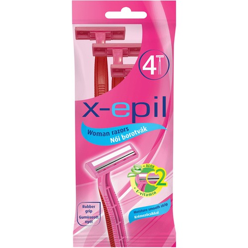 X-Epil eldobható női borotva 2 pengés 4db