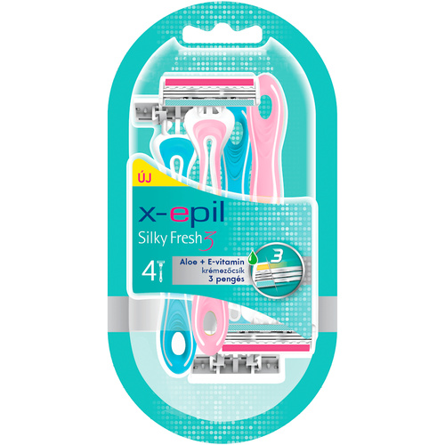 X-Epil Silky Fresh 3 pengés el. borotva 4db