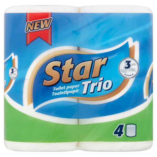 Star Toalettpapír Trio 3rét. 4 tek.