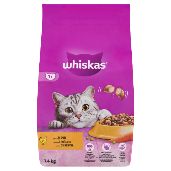 WHISKAS száraz csirke 1,4kg