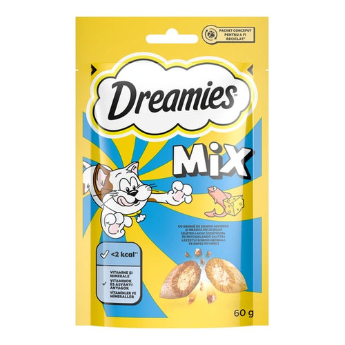 DREAMIES jutalomfalat MIX lazac-sajt 60g