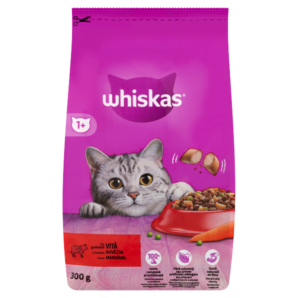 Whiskas száraz marha 300g