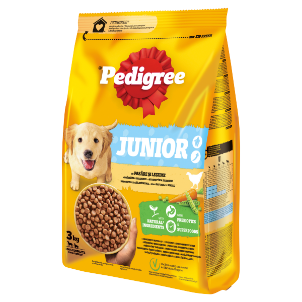 Pedigree száraz Jun M/L Baromf&Zöld 3kg