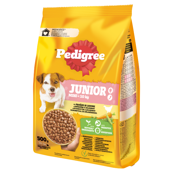 PEDIGREE száraz Barf&zöld JUNIOR S 500g