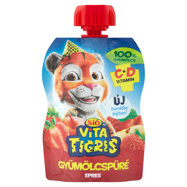SIÓ Vitatigris Epres gyümölcspüré 100 % 90 ML