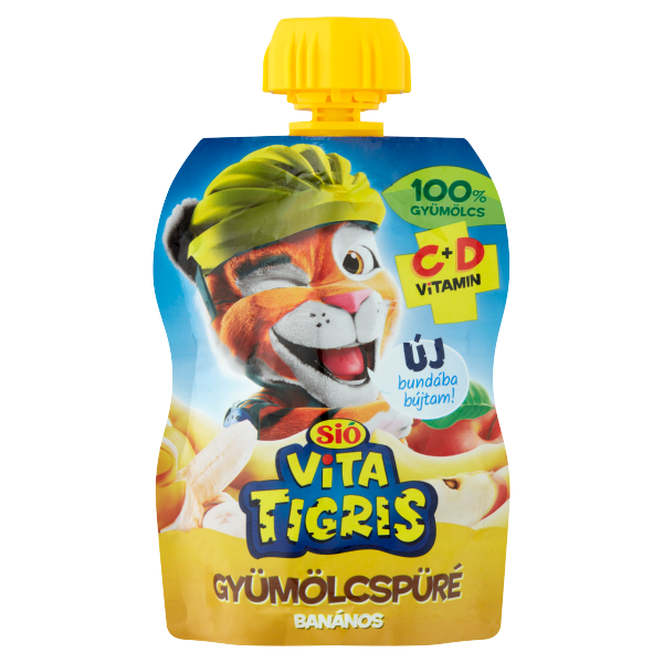 Sió Vitatigris Banános gyümölcspüré 100 % 90 ML