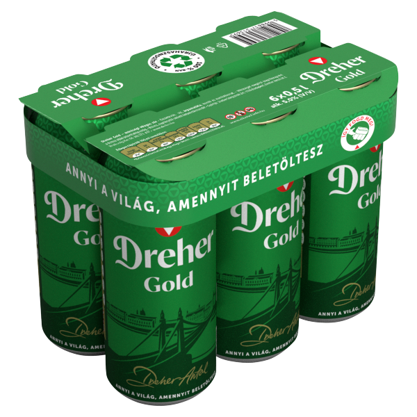 Dreher Gold MFT MP 6 x 0.5 L dobozos DRS
