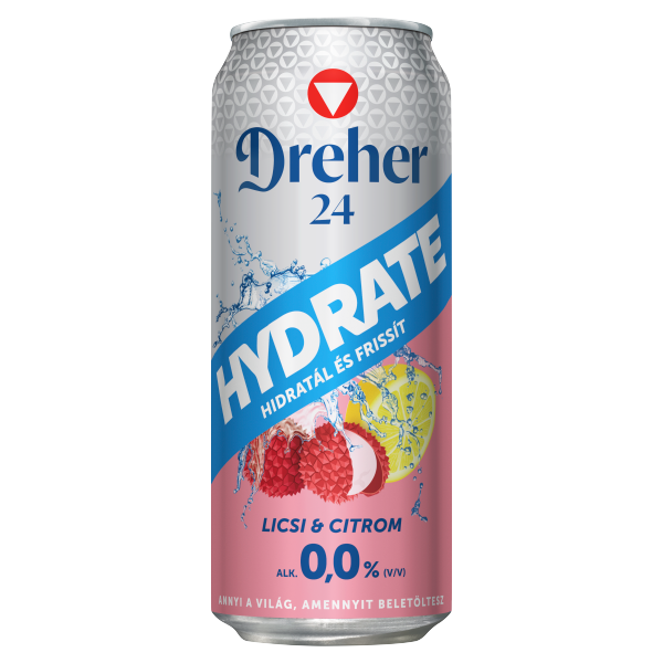 Dreher 24 Hydrate Licsi-Citrom 0.5 L dobozos DRS